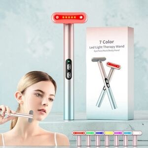 LED Facial Light Therapy 7 Colors Eye Beauty Wand NWT